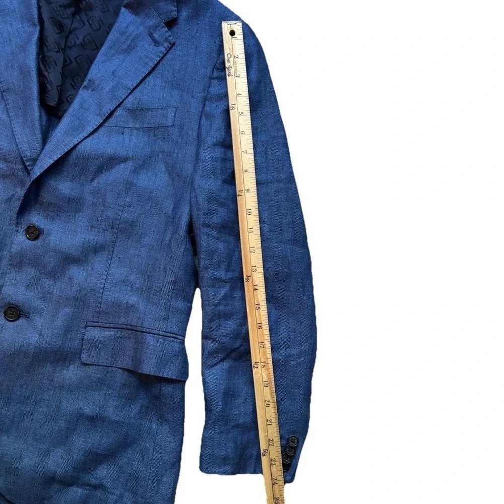 Banana Republic Navy Blue Linen-Blend Sport Coat